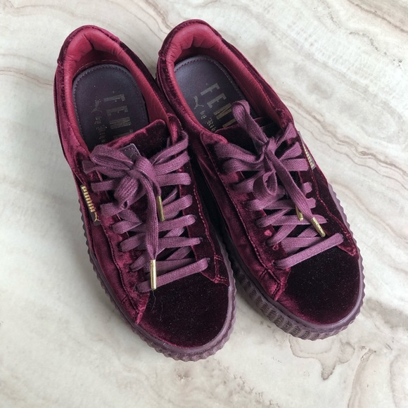 Puma Shoes Fenty Velvet Burgundy Creepers Poshmark